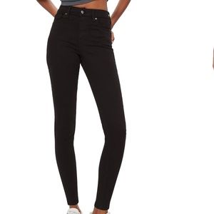 Topshop Jamie High Waist Black Jeans
